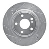 631-63163L Drilled/Slotted Brake Rotor [Silver], 2014-2019 Mercedes-Benz, Position: Rear Left