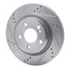631-63163L Drilled/Slotted Brake Rotor [Silver], 2014-2019 Mercedes-Benz, Position: Rear Left - image 2