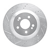631-63165L Drilled/Slotted Brake Rotor [Silver], 2015-2021 Mercedes-Benz, Position: Rear Left