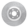 631-63166L Drilled/Slotted Brake Rotor [Silver], Fits Select Mercedes-Benz, Position: Rear Left - image 1