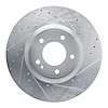 631-63176R Drilled/Slotted Brake Rotor [Silver], Fits Select Mercedes-Benz, Position: Front Right