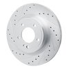 631-63177L Drilled/Slotted Brake Rotor [Silver], Fits Select Mercedes-Benz, Position: Rear Left - image 2