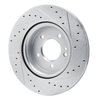 631-63177L Drilled/Slotted Brake Rotor [Silver], Fits Select Mercedes-Benz, Position: Rear Left - image 4