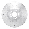 631-63180L Drilled/Slotted Brake Rotor [Silver], Fits Select Mercedes-Benz, Position: Front Left