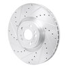 631-63180L Drilled/Slotted Brake Rotor [Silver], Fits Select Mercedes-Benz, Position: Front Left - image 2