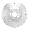 631-63180R Drilled/Slotted Brake Rotor [Silver], Fits Select Mercedes-Benz, Position: Front Right