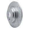 631-63182L Drilled/Slotted Brake Rotor [Silver], Fits Select Mercedes-Benz, Position: Rear Left - image 2