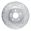 631-63186R Drilled/Slotted Brake Rotor [Silver], Fits Select Mercedes-Benz, Position: Front Right - image 1