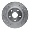631-63199L Drilled/Slotted Brake Rotor [Silver], Fits Select Mercedes-Benz, Position: Rear Left