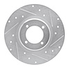 631-64002R Drilled/Slotted Brake Rotor [Silver], 1962-1980 MG, Position: Front Right - image 1