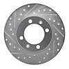 631-65001L Drilled/Slotted Brake Rotor [Silver], 1981-1987 GM, Position: Front Left - image 1