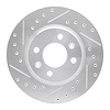 631-65005L Drilled/Slotted Brake Rotor [Silver], 1987-1993 GM, Position: Front Left - image 1