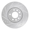631-65016L Drilled/Slotted Brake Rotor [Silver], 2003-2011 GM, Position: Front Left