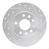 631-65017R Drilled/Slotted Brake Rotor [Silver], 2003-2011 GM, Position: Rear Right