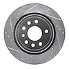 631-65018L Drilled/Slotted Brake Rotor [Silver], 2003-2011 GM, Position: Rear Left