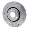 631-65019L Drilled/Slotted Brake Rotor [Silver], 2003-2011 GM, Position: Front Left - image 2