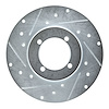 631-67004L Drilled/Slotted Brake Rotor [Silver], 1974-1978 Infiniti/Nissan, Position: Front Left - image 1
