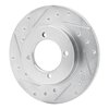631-67006L Drilled/Slotted Brake Rotor [Silver], 1974-1975 Infiniti/Nissan, Position: Front Left - image 2