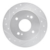 631-67010L Drilled/Slotted Brake Rotor [Silver], 1979-1981 Infiniti/Nissan, Position: Rear Left - image 1