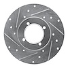 631-67011L Drilled/Slotted Brake Rotor [Silver], 1980-1983 Infiniti/Nissan, Position: Front Left - image 1
