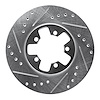 631-67017L Drilled/Slotted Brake Rotor [Silver], 1984-1989 Infiniti/Nissan, Position: Front Left - image 1