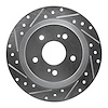 631-67018L Drilled/Slotted Brake Rotor [Silver], 1984-1988 Infiniti/Nissan, Position: Rear Left - image 1