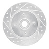 631-67019L Drilled/Slotted Brake Rotor [Silver], 1984-1987 Infiniti/Nissan, Position: Rear Left - image 1