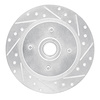 631-67019R Drilled/Slotted Brake Rotor [Silver], 1984-1987 Infiniti/Nissan, Position: Rear Right - image 1