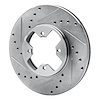 631-67023L Drilled/Slotted Brake Rotor [Silver], 1984-1985 Infiniti/Nissan, Position: Front Left - image 1