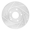 631-67025L Drilled/Slotted Brake Rotor [Silver], 1987-1989 Infiniti/Nissan, Position: Front Left - image 1