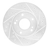 631-67025R Drilled/Slotted Brake Rotor [Silver], 1987-1989 Infiniti/Nissan, Position: Front Right - image 1