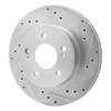 631-67026R Drilled/Slotted Brake Rotor [Silver], 1987-1989 Infiniti/Nissan, Position: Rear Right - image 2