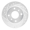 631-67027L Drilled/Slotted Brake Rotor [Silver], 1989-1996 Infiniti/Nissan, Position: Front Left - image 1