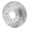 631-67028L Drilled/Slotted Brake Rotor [Silver], 1989-2013 Multiple Makes/Models, Position: Front Left - image 2