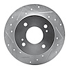 631-67029L Drilled/Slotted Brake Rotor [Silver], 1989-1998 Infiniti/Nissan, Position: Rear Left - image 1