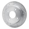 631-67029L Drilled/Slotted Brake Rotor [Silver], 1989-1998 Infiniti/Nissan, Position: Rear Left - image 2