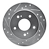 631-67031L Drilled/Slotted Brake Rotor [Silver], 1989-1993 Infiniti/Nissan, Position: Rear Left - image 1