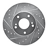 631-67033L Drilled/Slotted Brake Rotor [Silver], 1989-1990 Infiniti/Nissan, Position: Front Left - image 1