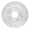 631-67033R Drilled/Slotted Brake Rotor [Silver], 1989-1990 Infiniti/Nissan, Position: Front Right - image 1