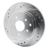 631-67034L Drilled/Slotted Brake Rotor [Silver], 1989-1996 Infiniti/Nissan, Position: Rear Left - image 2