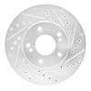 631-67035R Drilled/Slotted Brake Rotor [Silver], 1989-1996 Infiniti/Nissan, Position: Front Right - image 1