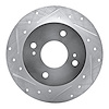 631-67036L Drilled/Slotted Brake Rotor [Silver], 1990-2006 Infiniti/Nissan, Position: Rear Left - image 1
