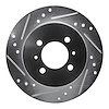 631-67038L Drilled/Slotted Brake Rotor [Silver], 1991-1994 Infiniti/Nissan, Position: Rear Left - image 1