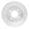 631-67038R Drilled/Slotted Brake Rotor [Silver], 1991-1994 Infiniti/Nissan, Position: Rear Right - image 1
