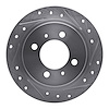 631-67039R Drilled/Slotted Brake Rotor [Silver], 1991-2006 Infiniti/Nissan, Position: Rear Right - image 1