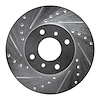 631-67040L Drilled/Slotted Brake Rotor [Silver], 1993-2006 Infiniti/Nissan, Position: Front Left - image 1