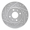 631-67041L Drilled/Slotted Brake Rotor [Silver], 1991-1994 Infiniti/Nissan, Position: Front Left - image 1