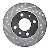631-67044L Drilled/Slotted Brake Rotor [Silver], 1995-2000 Infiniti/Nissan, Position: Front Left - image 1