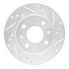 631-67044R Drilled/Slotted Brake Rotor [Silver], 1995-2000 Infiniti/Nissan, Position: Front Right - image 1