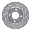 631-67045R Drilled/Slotted Brake Rotor [Silver], 1995-2000 Infiniti/Nissan, Position: Front Right - image 1